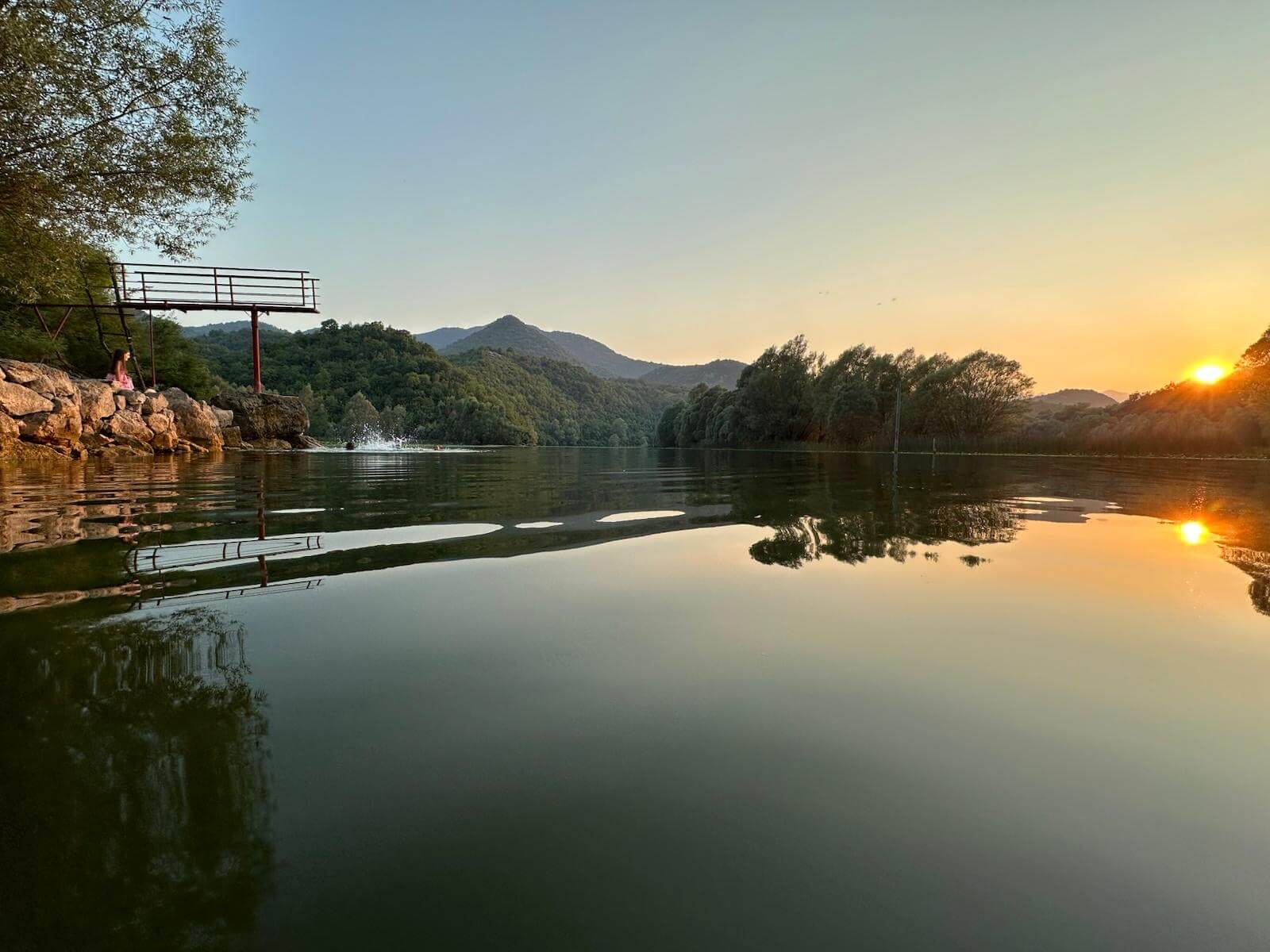 Lac Skadar au coucher du soleil, Monténégro
